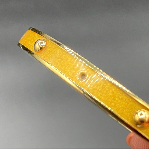 Coach 18K Gold Plated Studded Bangle Bracelet - Picture 9 of 12